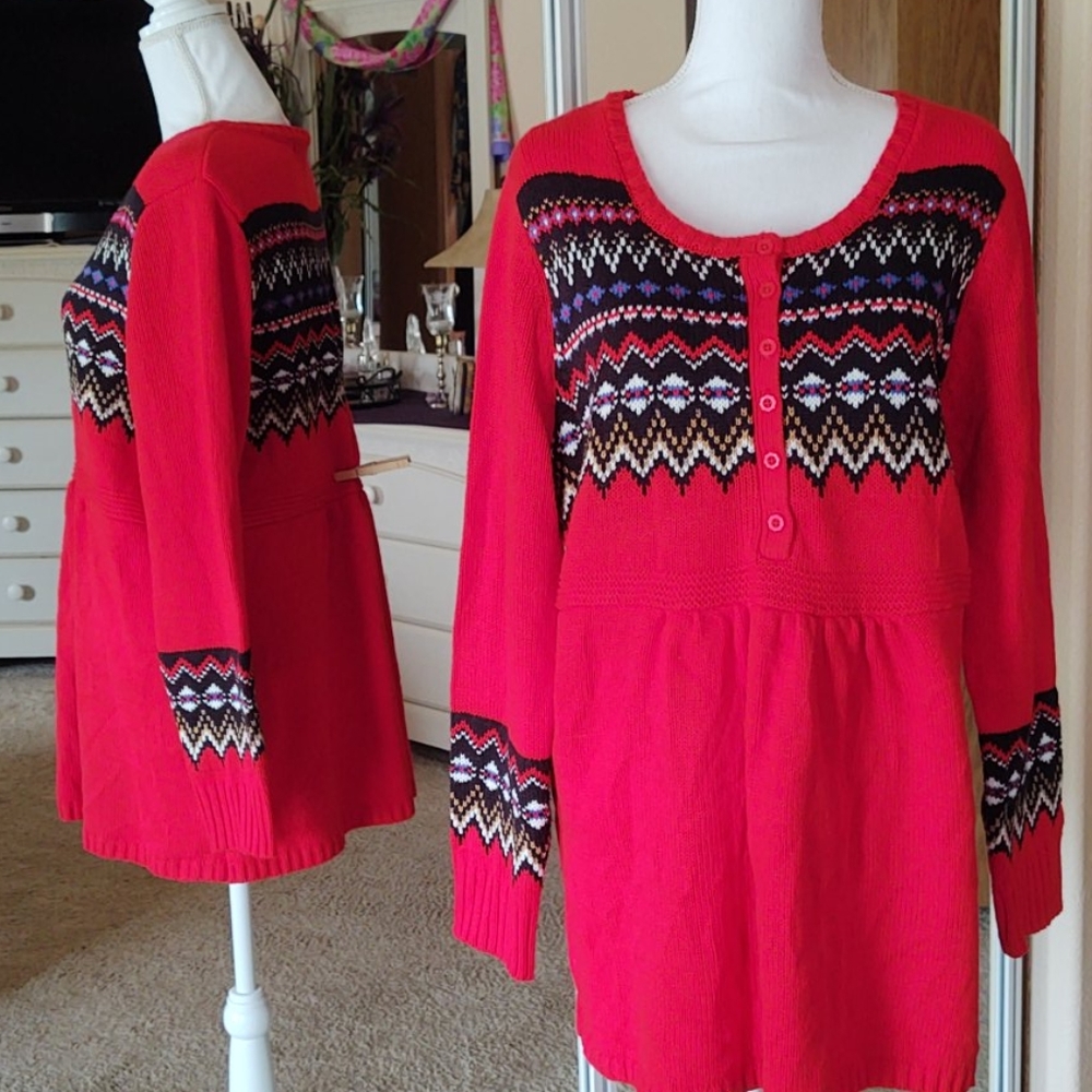 Denim 24/7 red sweater